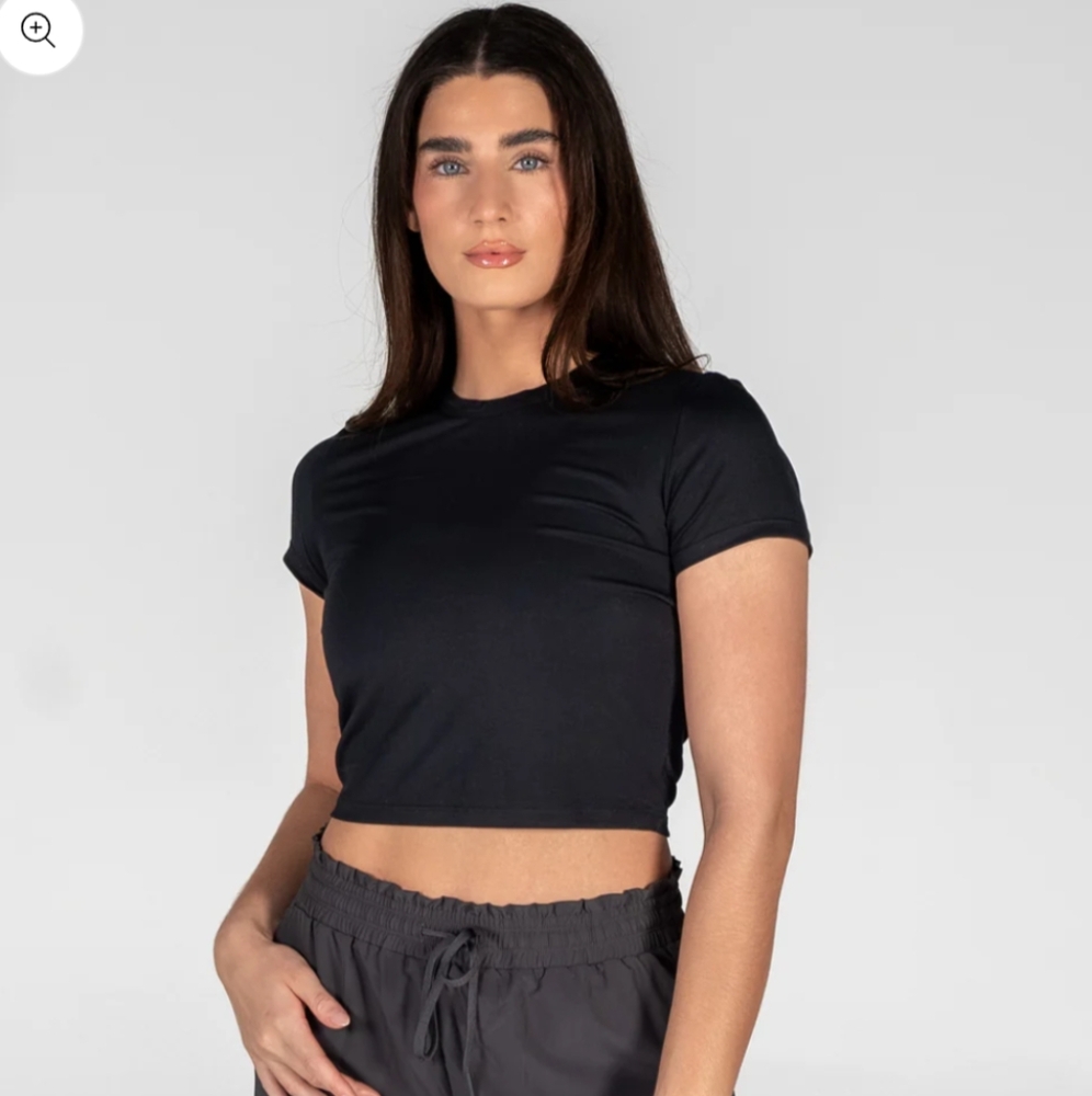 Senita Black Glossy Tee